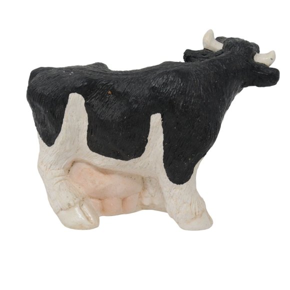 Vintage Stone Critters Holstein Black White Cow SC-106 United Design Corp 1984 - Picture 2 of 7